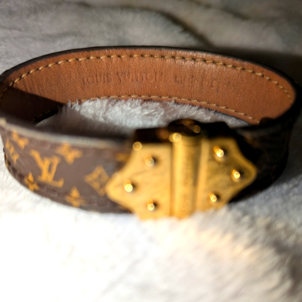 Louis Vuitton Gold and Brown Monogram Bracelet